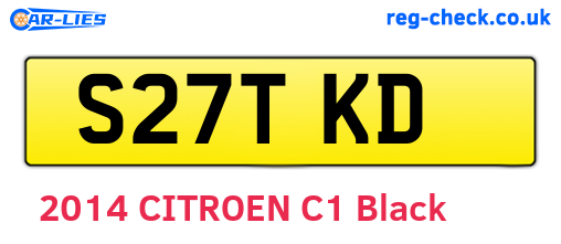 S27TKD are the vehicle registration plates.