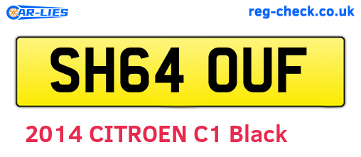SH64OUF are the vehicle registration plates.