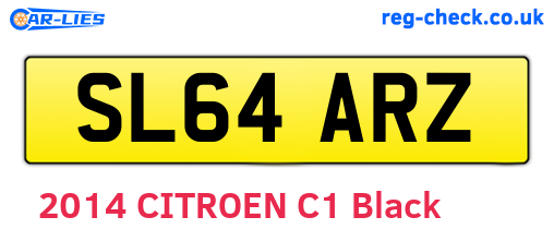 SL64ARZ are the vehicle registration plates.