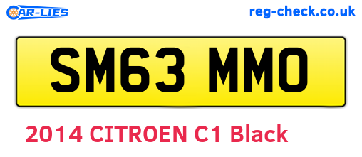 SM63MMO are the vehicle registration plates.