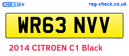 WR63NVV are the vehicle registration plates.