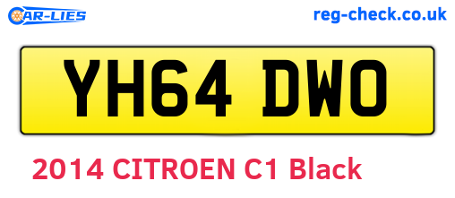 YH64DWO are the vehicle registration plates.