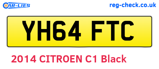 YH64FTC are the vehicle registration plates.