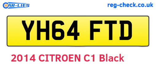 YH64FTD are the vehicle registration plates.