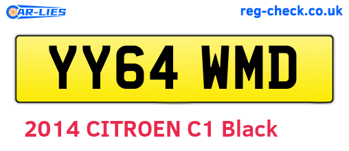 YY64WMD are the vehicle registration plates.