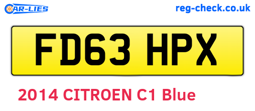 FD63HPX are the vehicle registration plates.