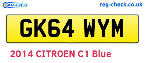GK64WYM are the vehicle registration plates.