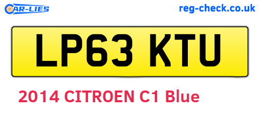 LP63KTU are the vehicle registration plates.