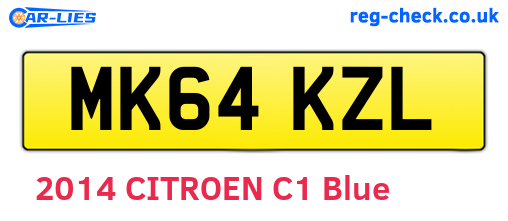 MK64KZL are the vehicle registration plates.