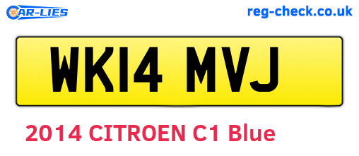 WK14MVJ are the vehicle registration plates.
