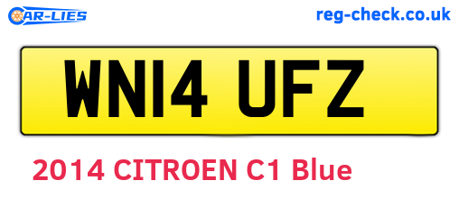 WN14UFZ are the vehicle registration plates.