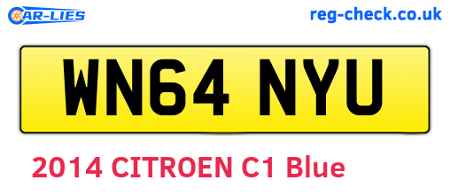 WN64NYU are the vehicle registration plates.