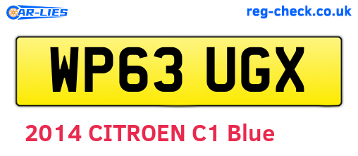 WP63UGX are the vehicle registration plates.