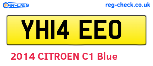 YH14EEO are the vehicle registration plates.