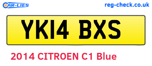 YK14BXS are the vehicle registration plates.