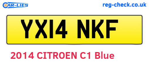 YX14NKF are the vehicle registration plates.