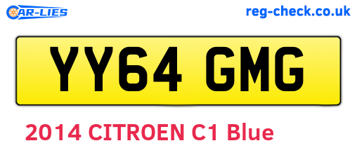 YY64GMG are the vehicle registration plates.