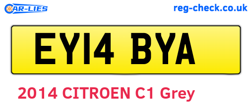 EY14BYA are the vehicle registration plates.