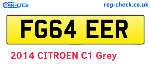 FG64EER are the vehicle registration plates.
