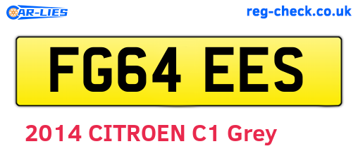 FG64EES are the vehicle registration plates.