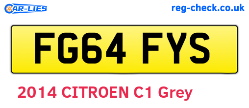 FG64FYS are the vehicle registration plates.