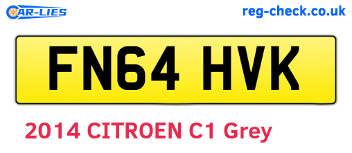 FN64HVK are the vehicle registration plates.