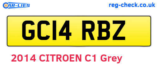 GC14RBZ are the vehicle registration plates.