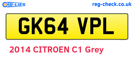 GK64VPL are the vehicle registration plates.
