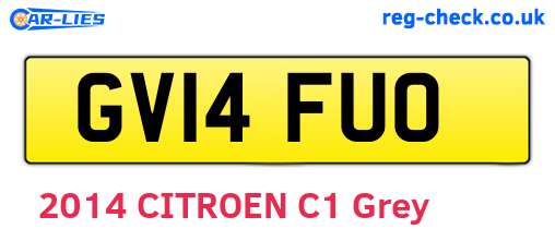 GV14FUO are the vehicle registration plates.