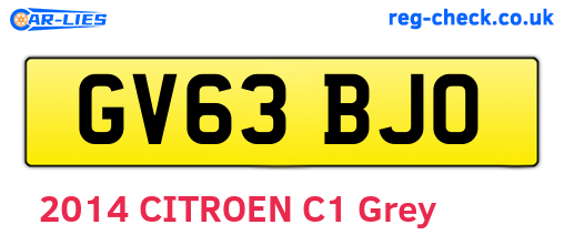 GV63BJO are the vehicle registration plates.