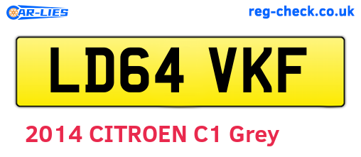 LD64VKF are the vehicle registration plates.