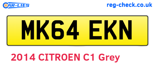 MK64EKN are the vehicle registration plates.