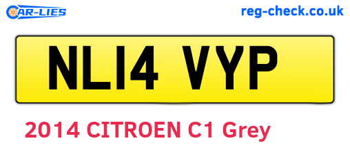 NL14VYP are the vehicle registration plates.