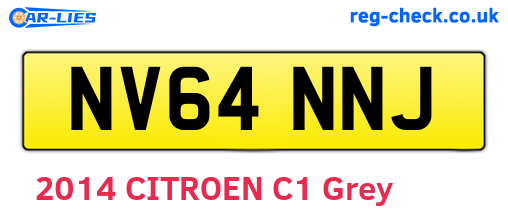 NV64NNJ are the vehicle registration plates.