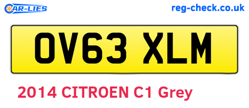 OV63XLM are the vehicle registration plates.
