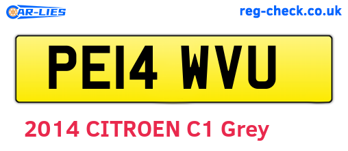 PE14WVU are the vehicle registration plates.