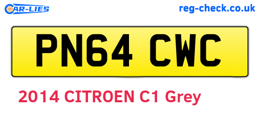 PN64CWC are the vehicle registration plates.