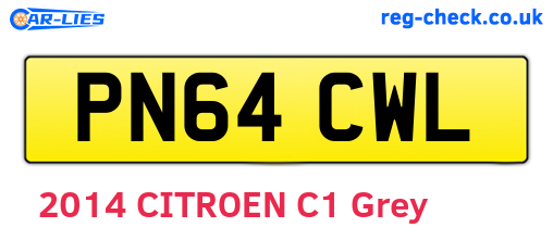 PN64CWL are the vehicle registration plates.
