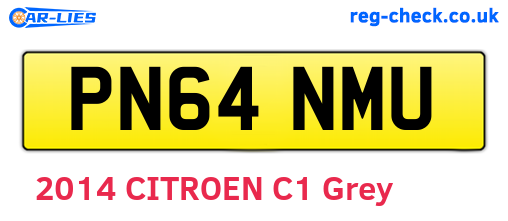 PN64NMU are the vehicle registration plates.