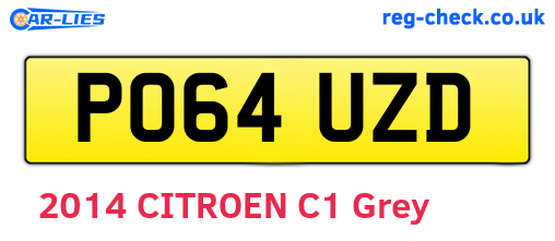 PO64UZD are the vehicle registration plates.