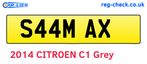 S44MAX are the vehicle registration plates.
