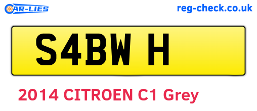 S4BWH are the vehicle registration plates.