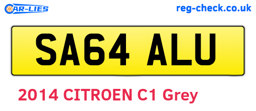 SA64ALU are the vehicle registration plates.