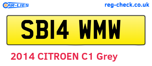 SB14WMW are the vehicle registration plates.