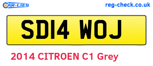 SD14WOJ are the vehicle registration plates.