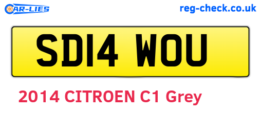 SD14WOU are the vehicle registration plates.
