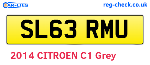 SL63RMU are the vehicle registration plates.