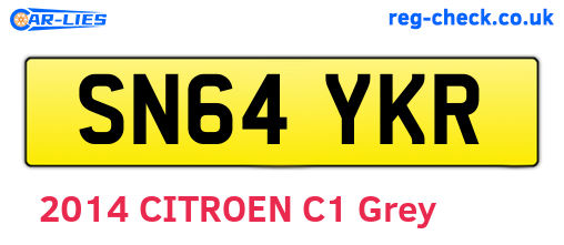 SN64YKR are the vehicle registration plates.