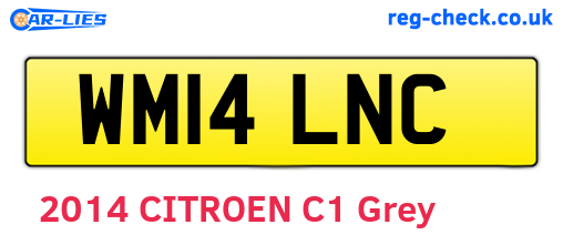 WM14LNC are the vehicle registration plates.