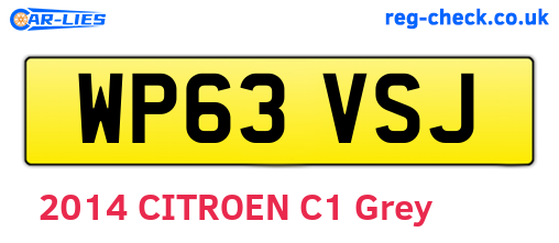 WP63VSJ are the vehicle registration plates.